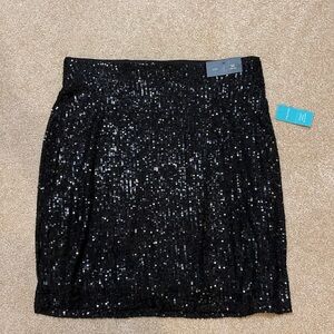 Maurices Black Sequin Mini Skirt